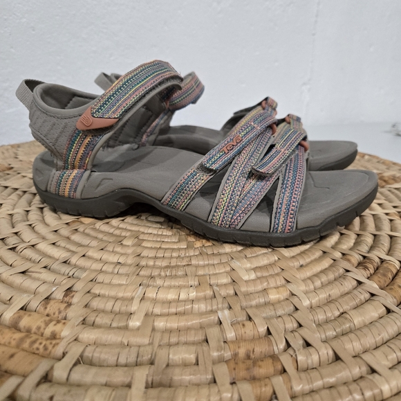 Teva Tirra Striped Strappy Sandals 9 - Picture 1 of 9